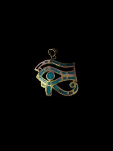 Brass Eye of Horus Pendant: Ancient Egyptian Amulet Necklace - Image 4