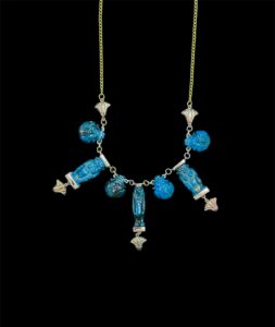 Egyptian God Pectoral Necklace: Sobek, Bes, Taweret, Lotus Flower - Image 4