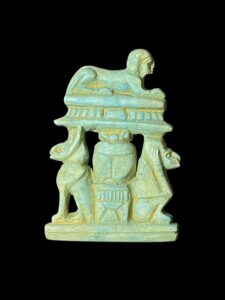 Amulet for God Anubis with Cobra Goddess and Djed pillar of Osiris - Image 4