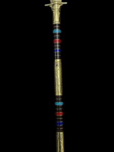 God Osiris Was Sceptre: Ebony, Brass & 24k Gold Plated Staff - Image 4