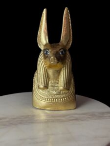 Jackal God Anubis statue made in Egypt, Egyptian Anubis sculpture. - Image 4