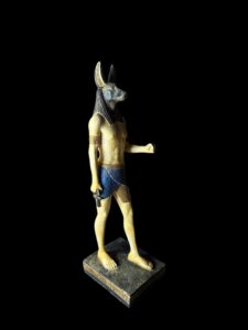 Basalt Stone Egyptian God Anubis Statue - Image 4
