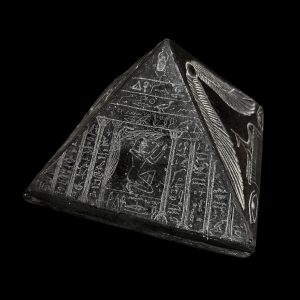 Egyptian Basalt Pyramid: Scarab, Isis, Anubis, Eye of Horus - Image 4
