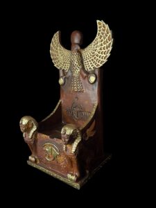 King Tutankhamun Throne: Eye of Horus, Winged Scarab & Nekhbet Symbol - Image 4