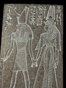 Egyptian Wall Relief: Horus and Cleopatra, Ancient Art Decor - Image 4