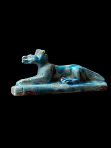 Handcrafted Flame Stone Anubis Statue: Egyptian God Sculpture - Image 4