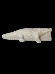 Alabaster Egyptian God Sobek Crocodile Statue - Image 4