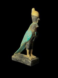 Basalt Egyptian God Horus Statue: Falcon God of the Sky - Image 4