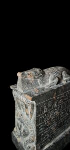 Egyptian God Sobek statue with Goddess Hathor Museum piece made of Granite stone - Image 4