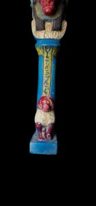 Vintage Egyptian Sekhmet Statue: Porcelain Goddess with Baboon - Image 4