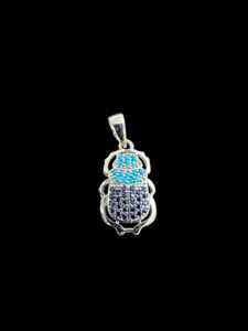 Sterling Silver Scarab Beetle Pendant: Egyptian Amulet Necklace - Image 4