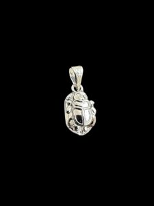Sterling Silver Scarab Beetle Pendant: Egyptian Amulet Necklace - Image 4