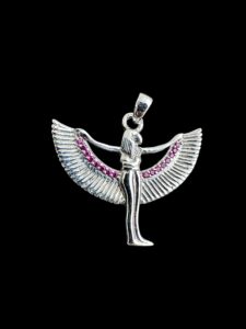 925 Sterling Silver Goddess Isis Pendant Egyptian Goddess , sterling silver necklace for Goddess , Isis Pendant made of pure silver. - Image 4