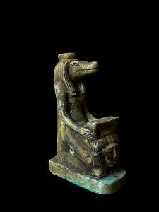 Handmade Egyptian Goddess Taweret Statue with Hathor Symbol - Image 4