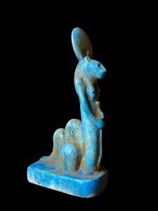 Egyptian Goddess Sekhmet Statue with Cobra Body - Image 4