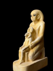 Vintage Ram God Khnum Statue: Egyptian High Priest Sculpture - Image 4