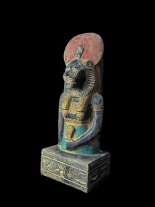 Egyptian Goddess Sekhmet Statue: Colorful Statuette Made in Egypt - Image 4