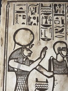 Lioness Goddess Tefnut carved made in Egypt with God Ptah - Image 4