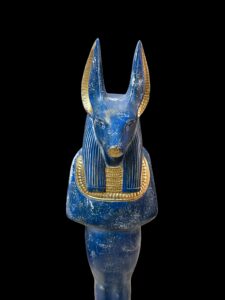 22" Egyptian God Anubis Statue: Museum Replica Figurine - Image 5