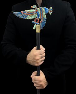 God Osiris Was scepter staff with Goddess Nekhbet Vulture. staff of Power and domination. - Image 5