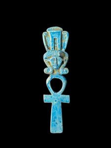 Egyptian Goddess Hathor Column with Ankh key of life symbol - Image 5