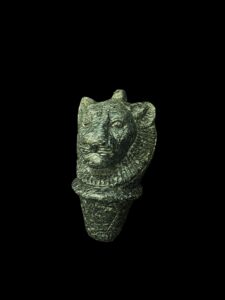 Hand-Carved Gemstone Sekhmet Pendant: Egyptian Lioness Goddess Amulet - Image 5