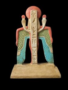 Egyptian Goddess Sekhmet with Egyptian Cobra symbol and Nekhbet wings - Image 5