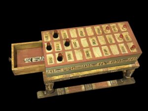 Egyptian Board Game Senet made in Egypt with Eye of Horus and God of RA. - Image 5