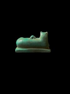 Porcelain Bastet Cat Amulet: Ancient Egyptian Goddess Pendant - Image 5