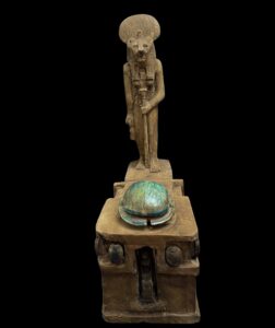 Egyptian Goddess Sekhmet Statue: Ancient Lion Goddess with Scarab Symbol - Image 5