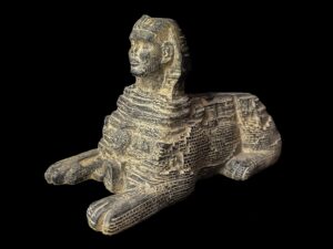 Egyptian Sphinx replica statue made of Stone, Sphinx statuette. - Image 5