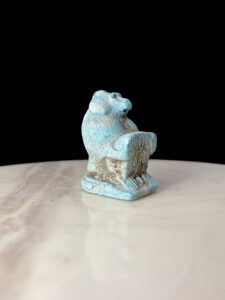 Porcelain Egyptian Baboon Statue: Museum Replica - Image 5