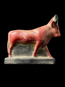 Handmade Goddess Hathor Statuette: Egyptian Cow Art - Image 5