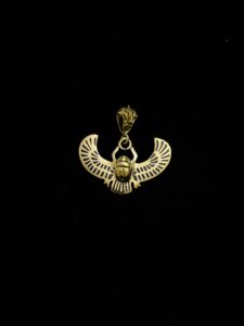 Winged Scarab Pendant: Egyptian Nekhbet Vulture Necklace - Image 5