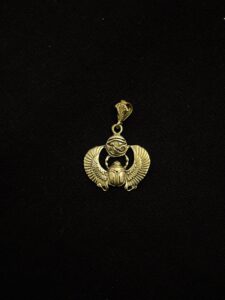 Egyptian Scarab Wings Pendant Necklace: Eye of Horus Good Luck Charm - Image 5