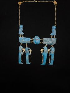 Porcelain Winged Scarab Pectoral: 24k Gold Nefertiti Replica - Image 5
