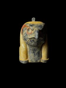 Basalt Egyptian God Horus Statue: Falcon God of Sky Art - Image 5