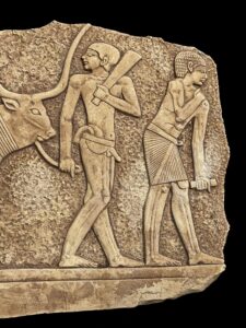 Egyptian Agriculture Scene Relief: Ancient Farming Decor - Image 5