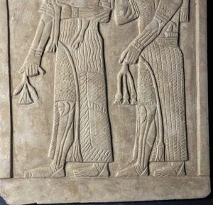 Men bringing offerings relief , relief from the Palace of Sargo, assyrian art Sculpture - Image 5
