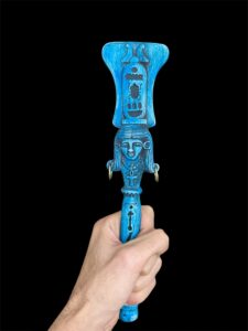 Goddess Hathor Sistrum Wand: Ancient Egyptian Musical Instrument - Image 5