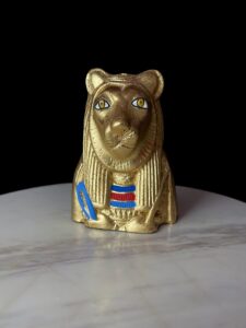 Egyptian Goddess Sekhmet Statue: Colorful Statuette Made in Egypt - Image 5