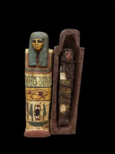 Hand Carved Wooden Ushabti - Vintage Egyptian Shabti Statue - Image 5