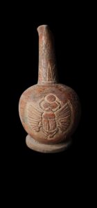 Vintage Egyptian Alabaster Vase: Anubis Decor - Image 5