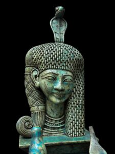 Handcarved Flamestone Egyptian Queen Statue: Rare Ancient Decor - Image 5