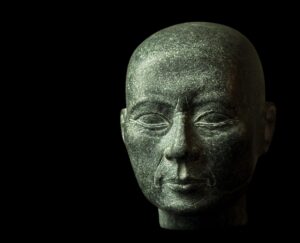 Pharaoh Psamtik Head statue made of Diorite stone. - Image 5