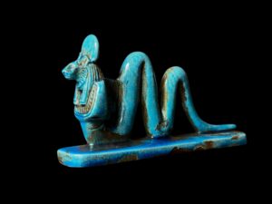 Ancient Egyptian Sekhmet Statue: Lion Goddess with Cobra Body - Image 5