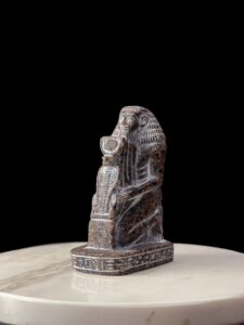 Egyptian High Priest Statue: Wadjet Cobra & Hathor Sun Disk - Image 5