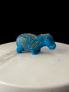 Porcelain Hippopotamus Statue: Egyptian Museum Replica - Image 5