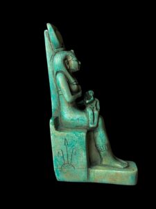 Vintage Goddess Isis statue breastfeeding Horus, unique Isis goddess Statue. - Image 5