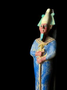 Basalt Egyptian God Osiris Statue: Natural Colors - Image 5